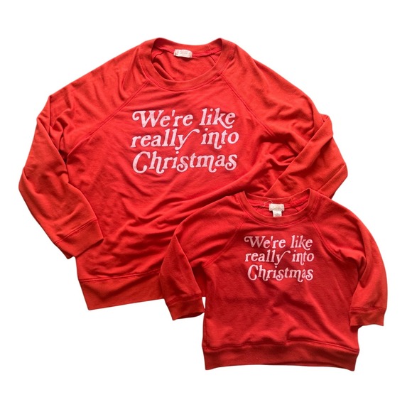 Altar'd State Other - Altar'd State & Tullabee Christmas Sweatshirt matching Mom medium and kids 5T